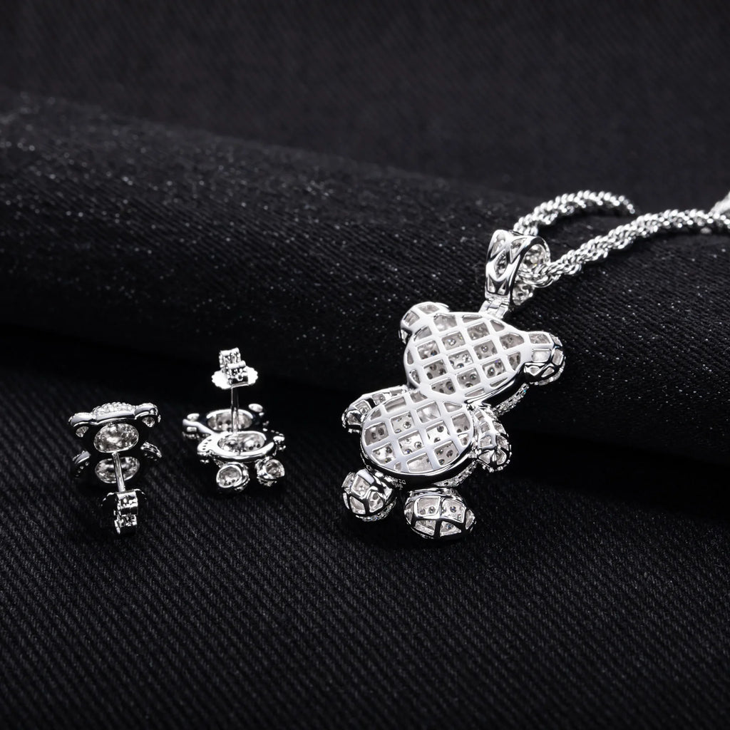 ICED BEAR EARRINGS & NECKLACES