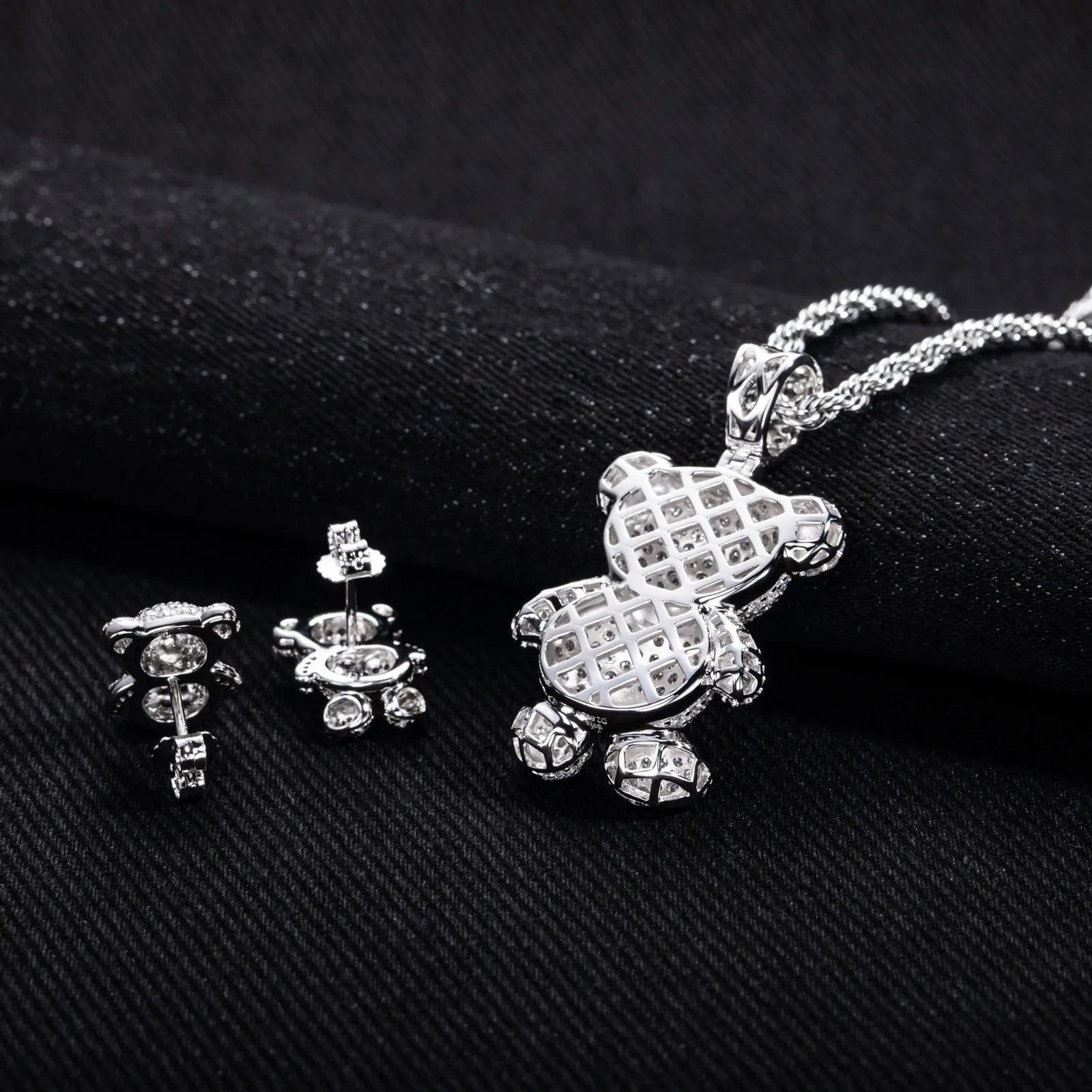ICED BEAR EARRINGS & NECKLACES