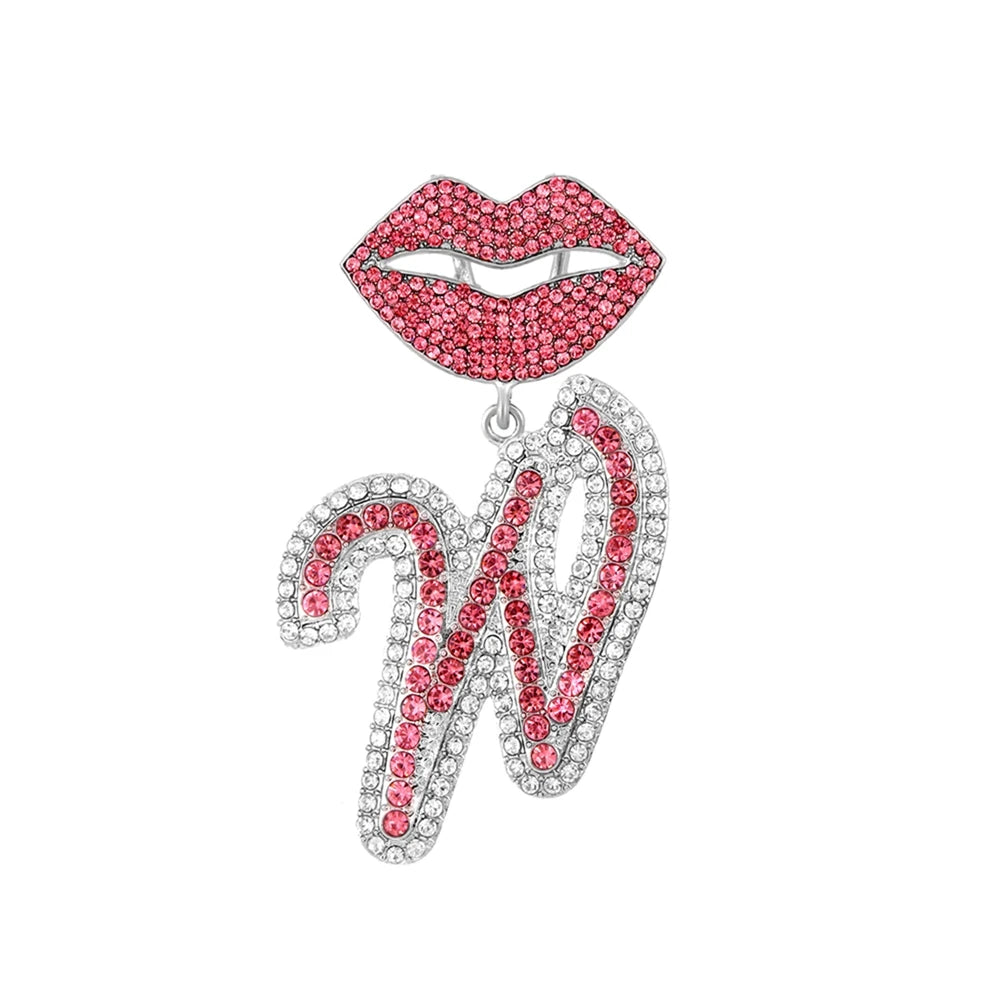 RHINESTONE LETTER CUBAN LINK CHAIN