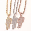 PERSON HIP HOP PENDANT NECKLACE